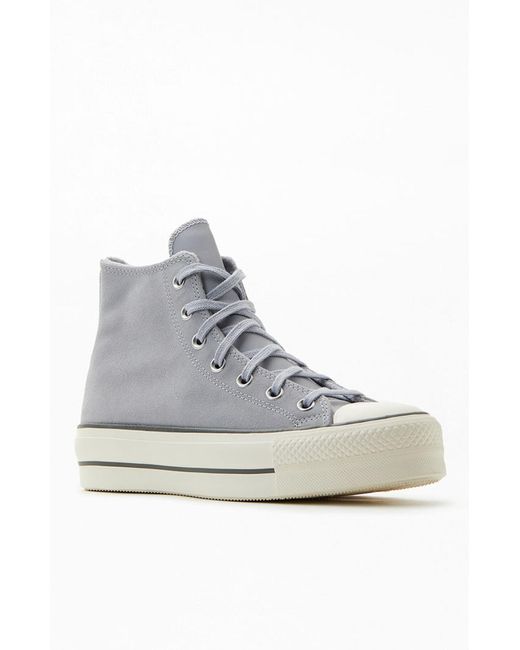 Converse Gray Chuck Taylor All Star Cozy Lift High Top Sneakers | Lyst