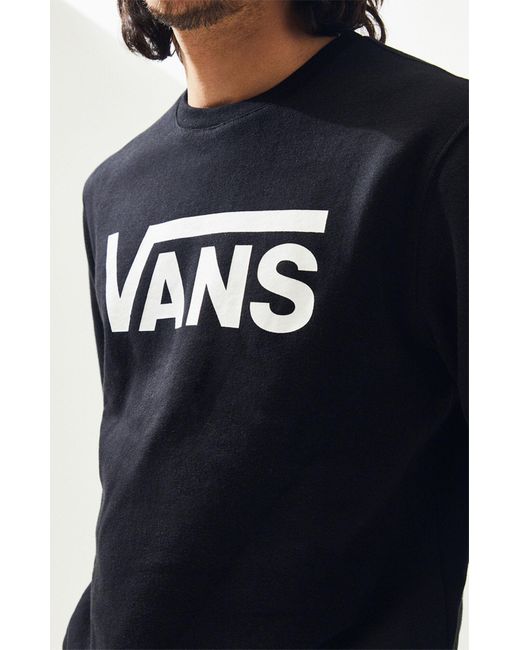 vans black crew neck