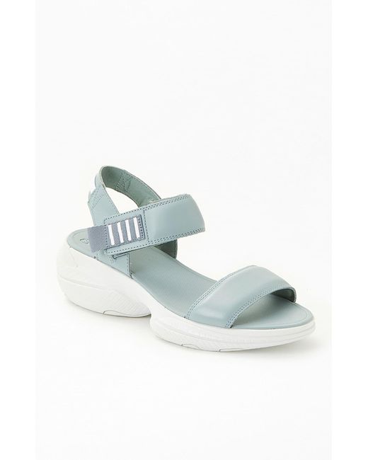 Sorel Leather Blue Explorer Blitz Stride Sandals Lyst