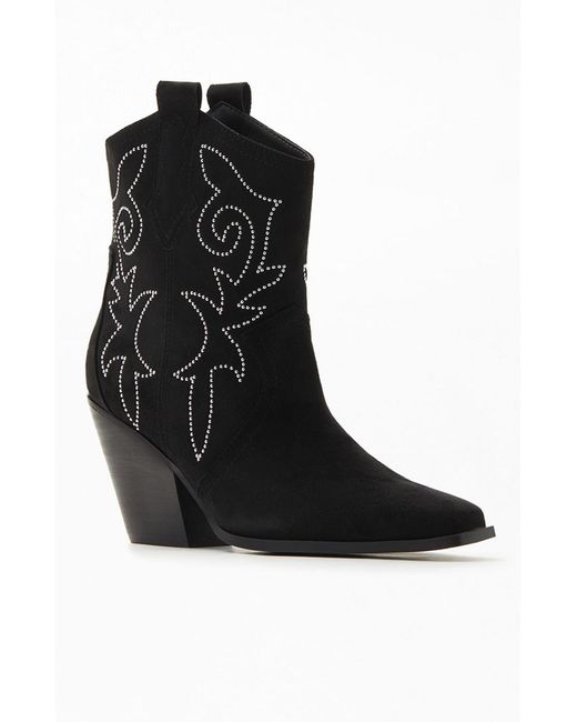 Billini Caira Cowboy Boots in Black | Lyst
