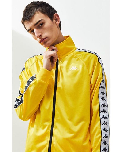 Kappa Synthetic Banda Anniston Track Jacket in Yellow for Men | Lyst