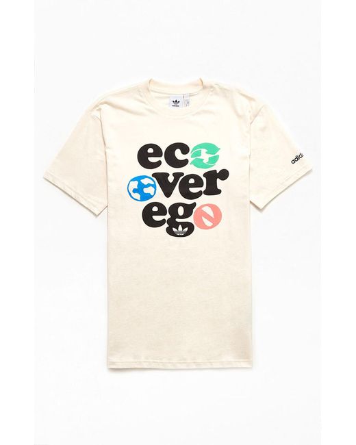 adidas Cotton Organic Eco Over Ego T-shirt in Ivory (White) for Men | Lyst