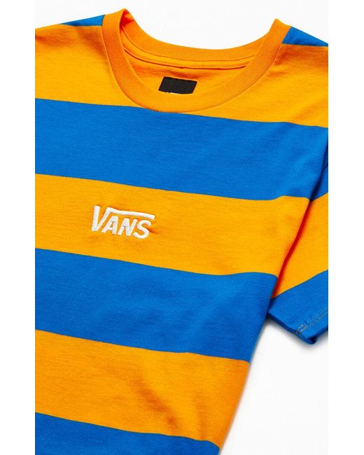 Vans Blue \u0026 Yellow Bold Block Striped T 