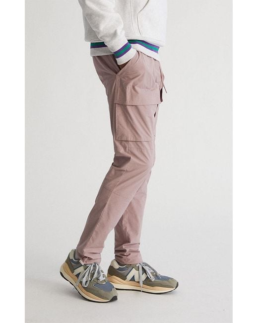 PacSun Synthetic Mauve Slim Nylon Cargo Pants in Pink for Men Lyst