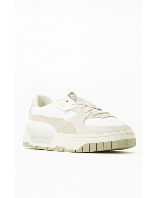 PUMA Leather Beige Neutral Cali Dreams Sneakers in Natural | Lyst
