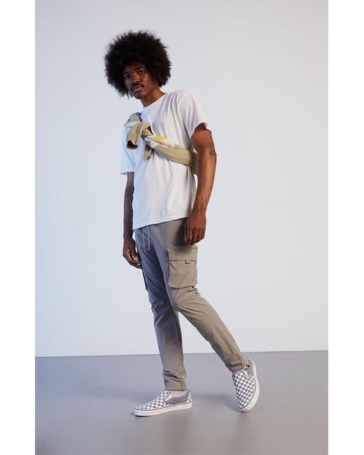 PacSun Gray Slim Cargo Pants for Men Lyst