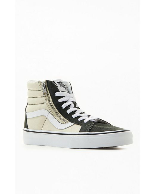 Vans Tan & White Colorblock Sk8hi Reissue Side Zip Sneakers Lyst