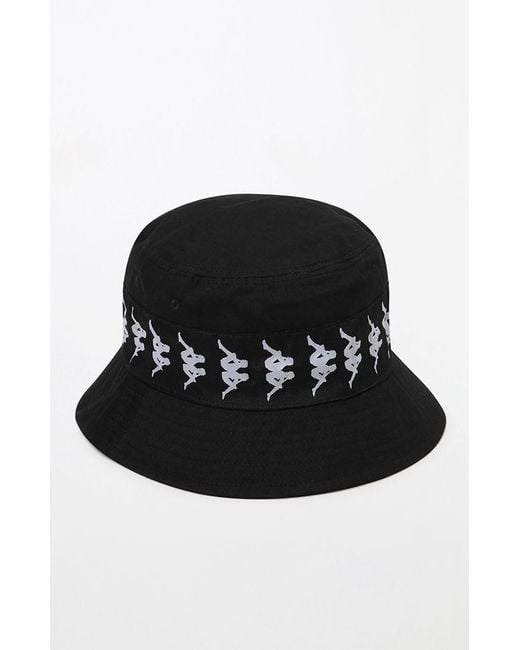 Kappa Bucket Hat in Black for Men | Lyst