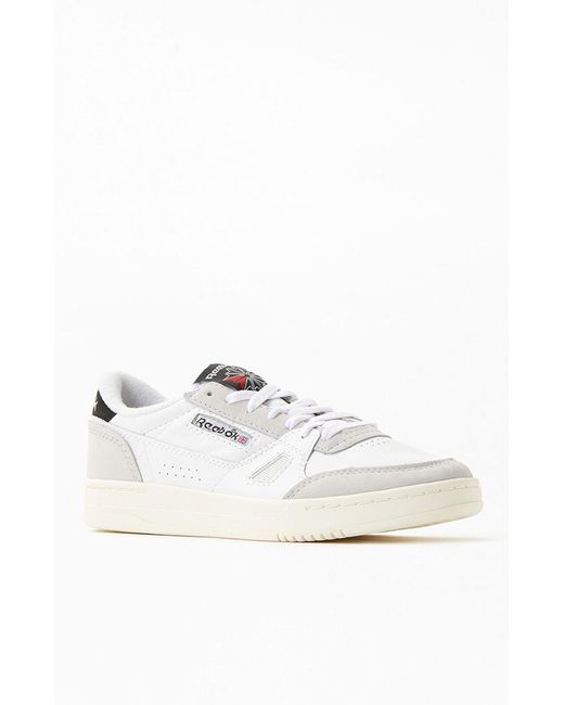 Reebok Leather White & Black Lt Court Shoes for Men | Lyst