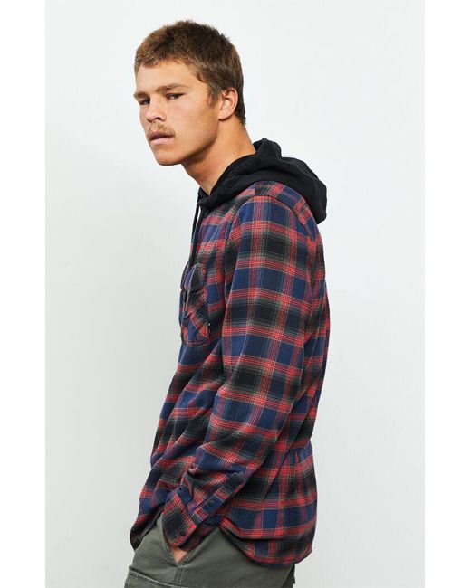 Vans Parkway Hooded Flannel Shirt in 