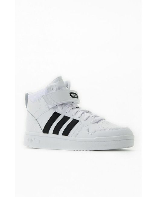 adidas White & Black Postmove Mid Sneakers | Lyst