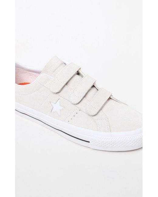Converse One Star Pro 3v Suede Low Top White Shoes for Men | Lyst