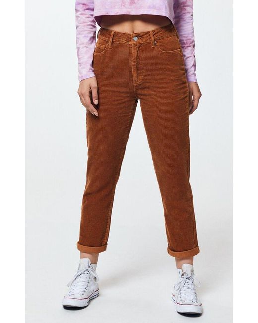 PacSun Spice Corduroy Mom Jeans in 