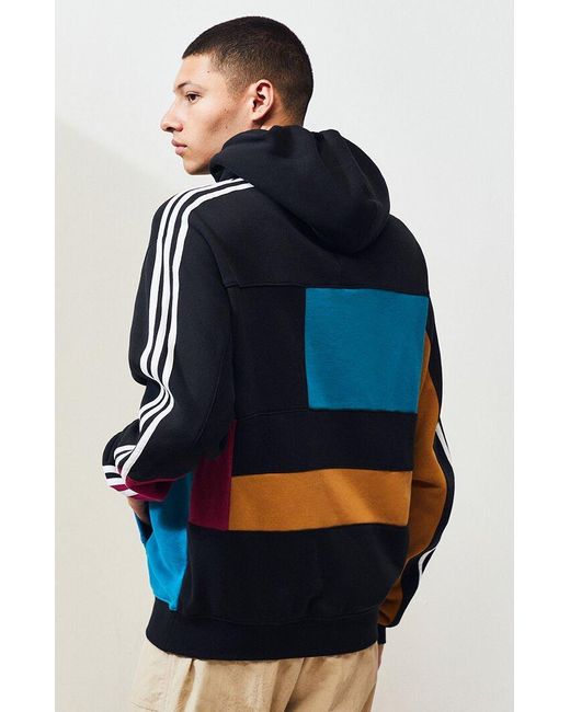 Mens adidas Asymmetrical Color Block Hoodie Mens adidas Asymmetrical Color Block Hoodie