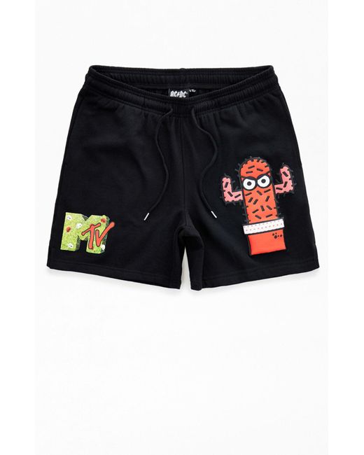 PacSun Mtv Cactus Sweat Shorts in Black for Men | Lyst