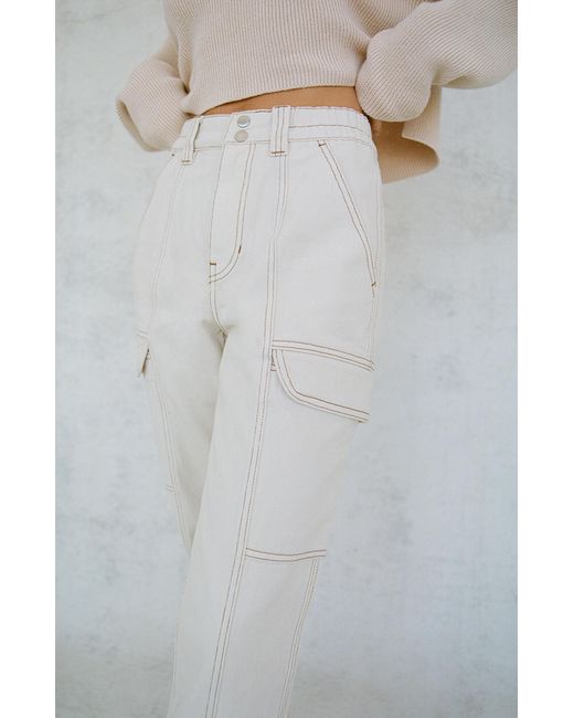 PacSun Denim Bone Utility Cargo Pants 