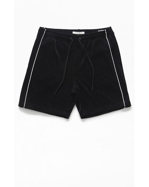 PacSun Cotton Black Velour Shorts for Men | Lyst