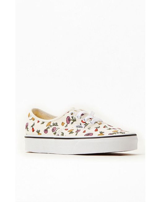 Vans Poppy Floral Authentic Sneakers in White Lyst
