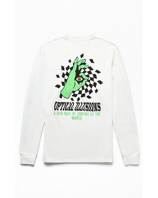 PacSun Optical Illusions Long Sleeve Tshirt in White for Men Lyst
