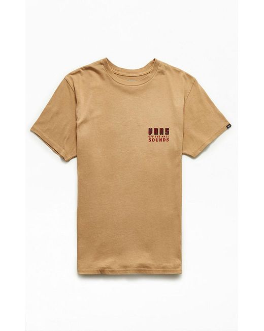Vans Off The Wall Sounds T-shirt in Brown for Men | Lyst