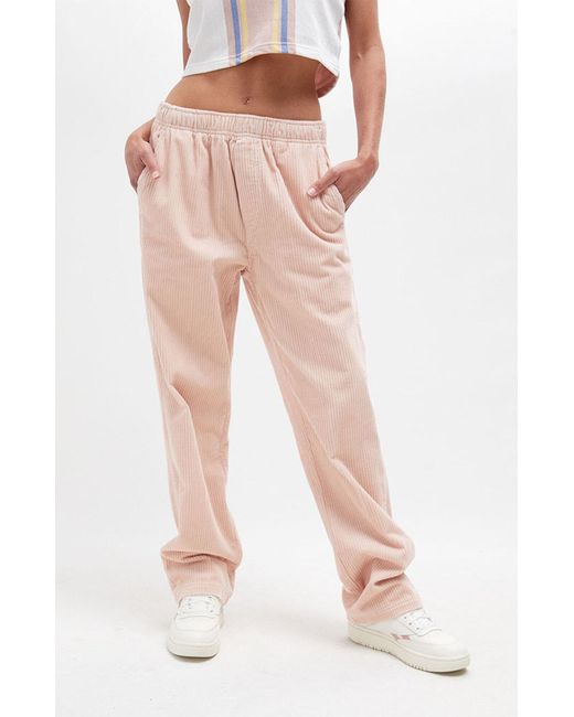 Obey Alta Corduroy Pants in Pink | Lyst