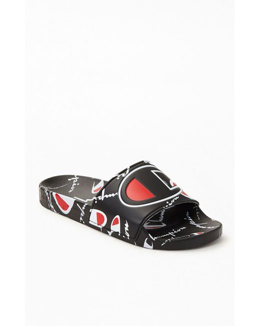 black champion slides men