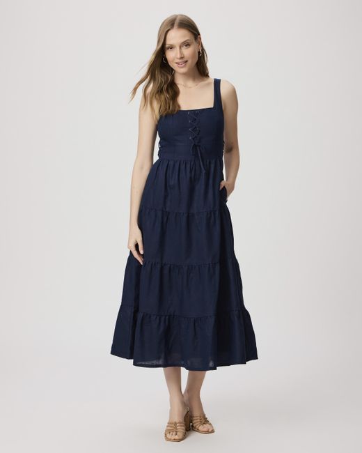 PAIGE Blue Ophella Dress -navy | Size 14