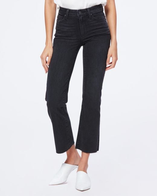 PAIGE Black Atley Ankle Flare Jeans