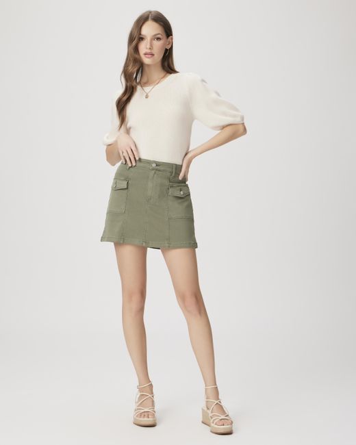 PAIGE Natural Jessie Cargo Skirt Jeans