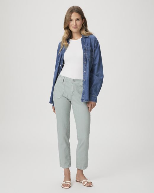 PAIGE Blue Mayslie Straight Jeans Ankle