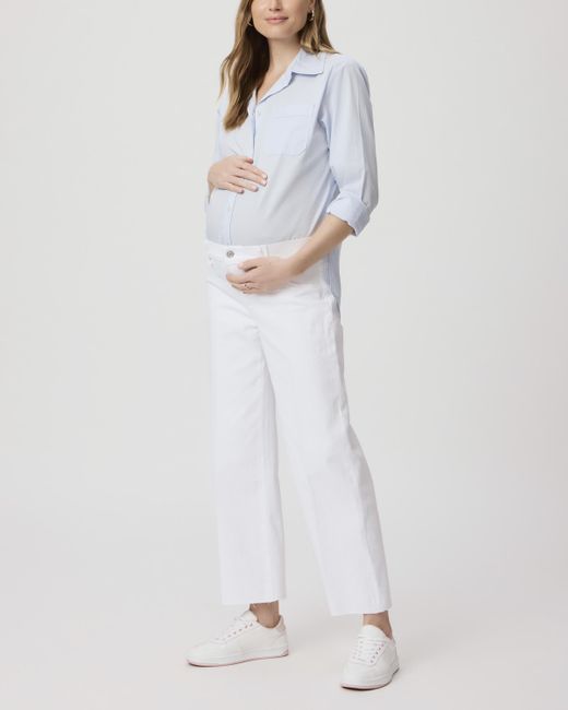PAIGE White Anessa Maternity Jeans