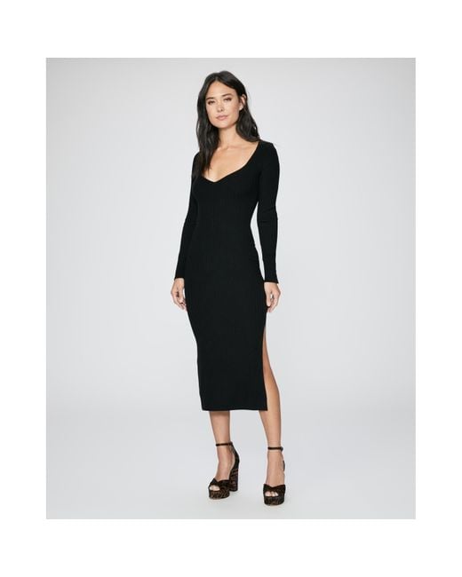 PAIGE Wool Dress in Black Lyst