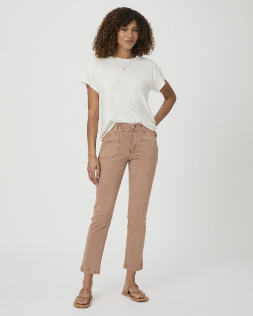 PAIGE Natural Mayslie Straight Jeans Ankle