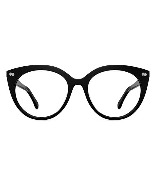 Pair Eyewear Black Rounded Cat-Eye Eyeglasses