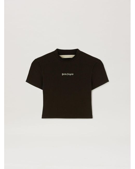Palm Angels Black Logo Fitted T-Shirt