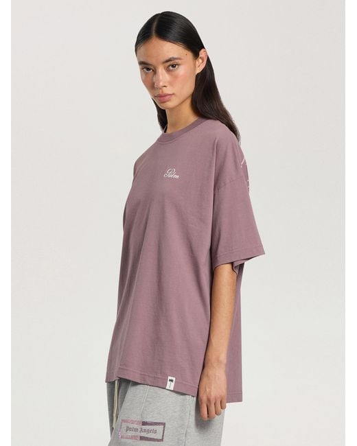 Palm Angels Purple Palm Sway Loose T-Shirt