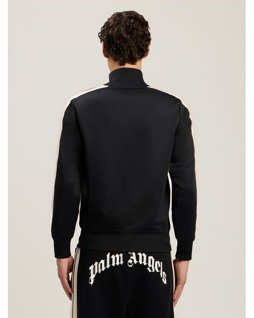 Palm Angels Black Classic Logo Track Jacket for men