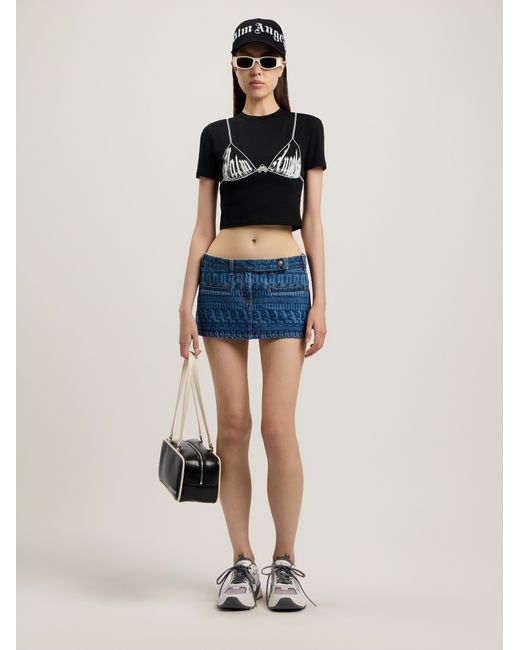 Palm Angels Black Palm Bra Baby T-Shirt