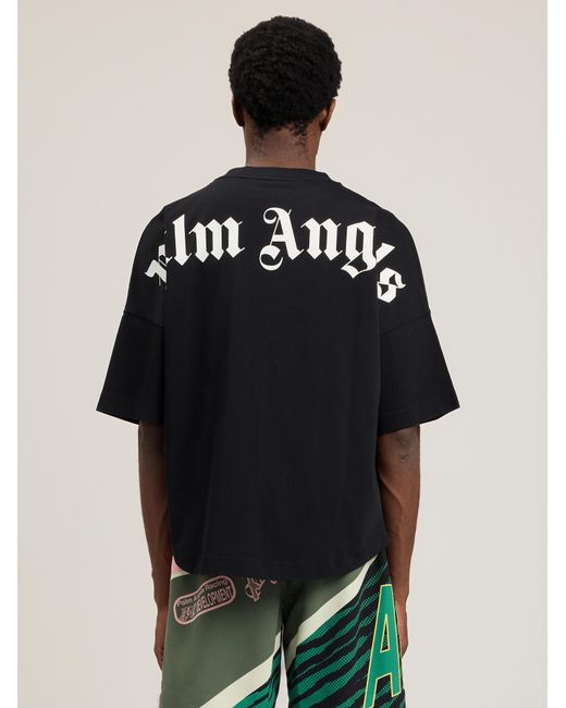 Palm Angels Black Classic Logo Over T-Shirt for men