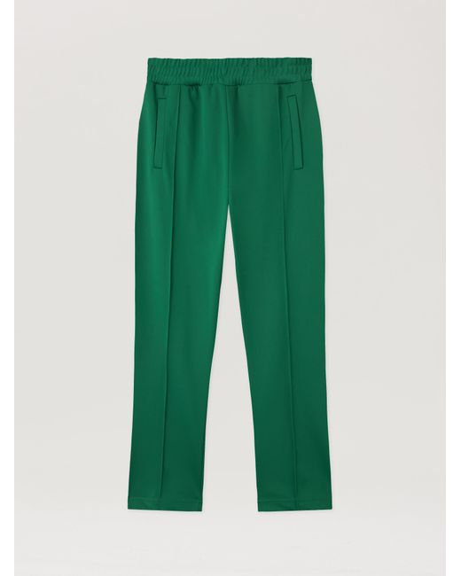 Palm Angels Green Back Curved Logo Track Pants for men