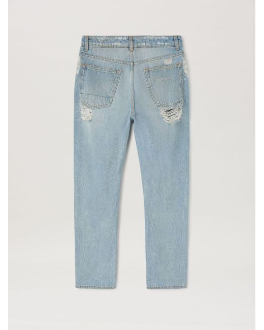 Palm Angels Blue Destroyed Jeans for men