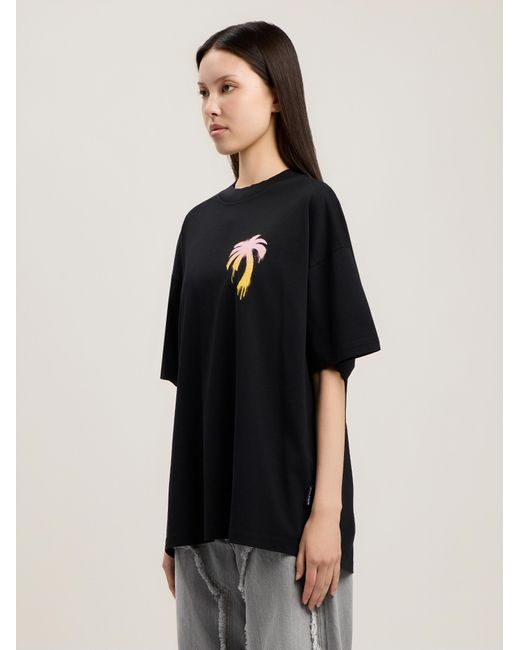 Palm Angels Black I Love Pa Loose T-Shirt