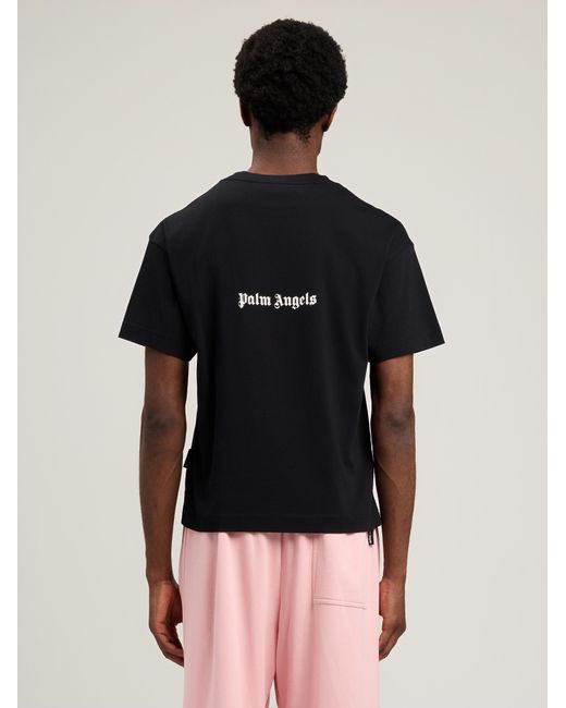 Palm Angels Black Statement T-Shirt for men