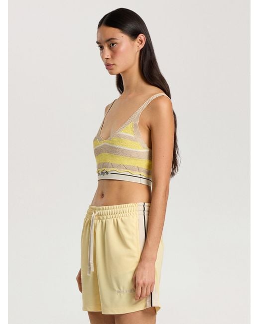 Palm Angels Multicolor Logo Beach Knit Top