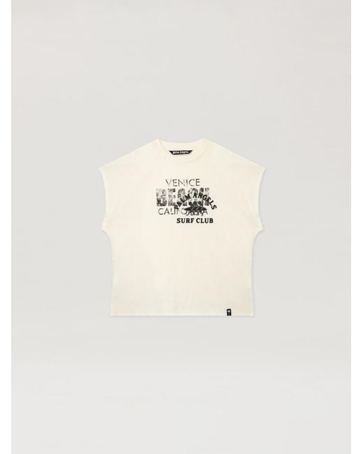 Palm Angels Natural Surf Club Regular T-Shirt Off for men