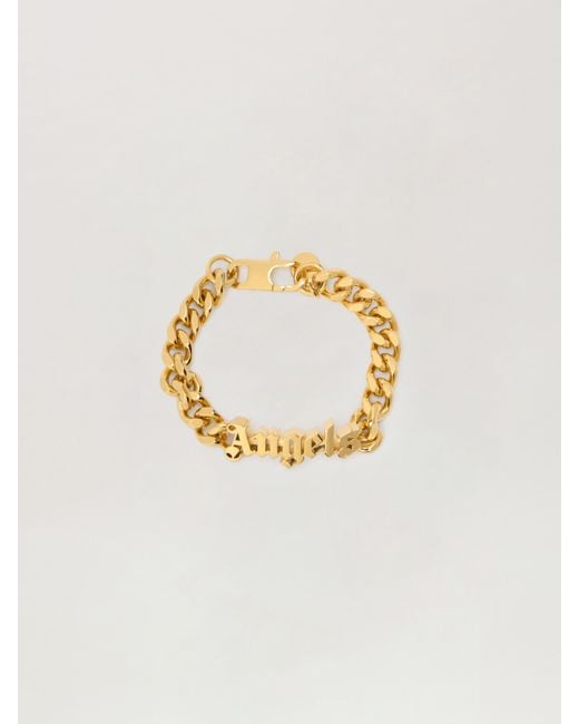 Palm Angels Metallic Angels Logo Bracelet