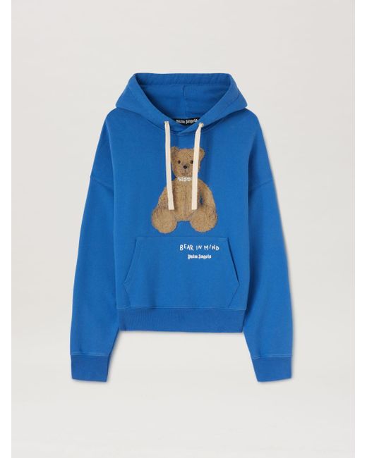 Palm Angels Teddy Bear Motto Hoodie in Blue for Men Lyst UK