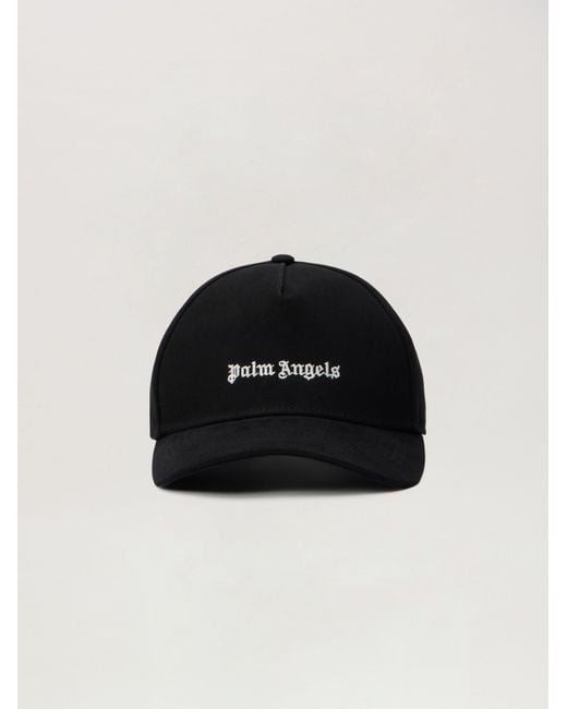 Palm Angels Black Classic Logo Cap for men