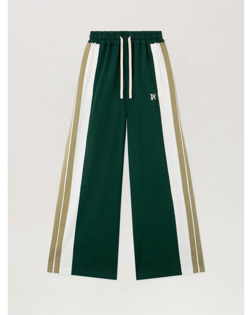 Palm Angels Green Monogram Colorblock Sweatpant Dark