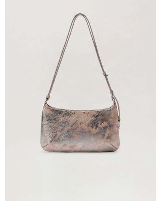Palm Angels White Wrinkled Leather Giorgina Bag Nude